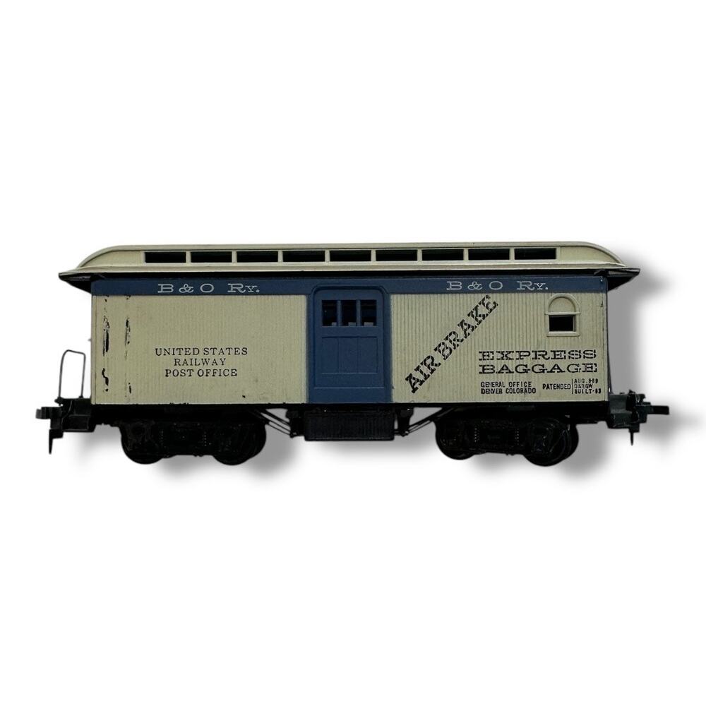 B&O Ry US Railway PO Air Brake Express Baggage Train Car